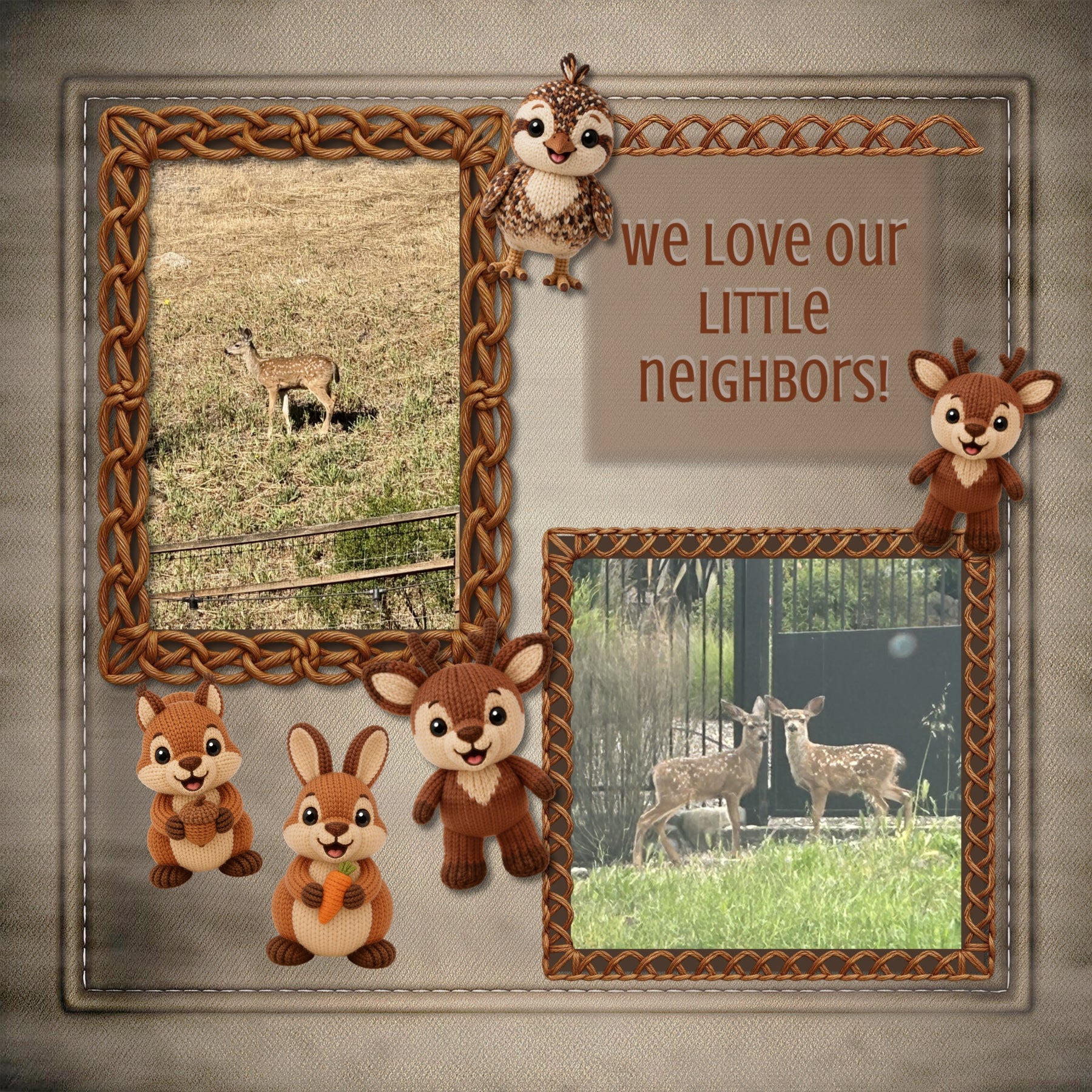 Designed to coordinate with every Crafty Clover digital art kit, these embroidered and stitched frames will creatively accent your photo edges on your digital scrapbook pages. Each embroidered frame includes 5 styles - square, rectangle, circle, oval, and a straight section that can be pieced together to make a longer border. These frames are designed to be colorized to coordinate with your page by adjusting the Hue or using Color Wash tools. This kit is NOT included in any bundle.