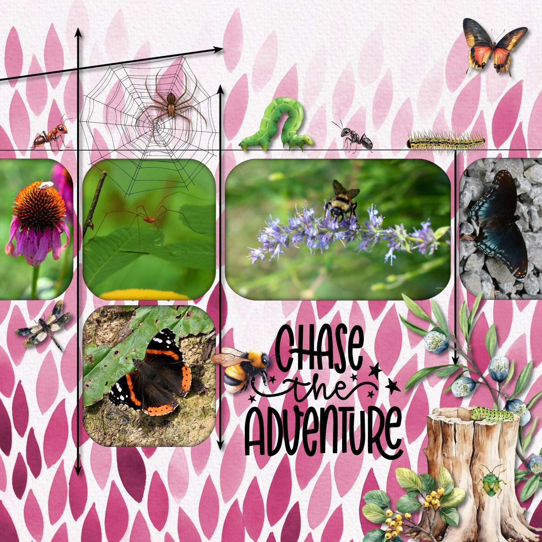 Summer Camp Watercolor Elements Digital Scrapbook Kit