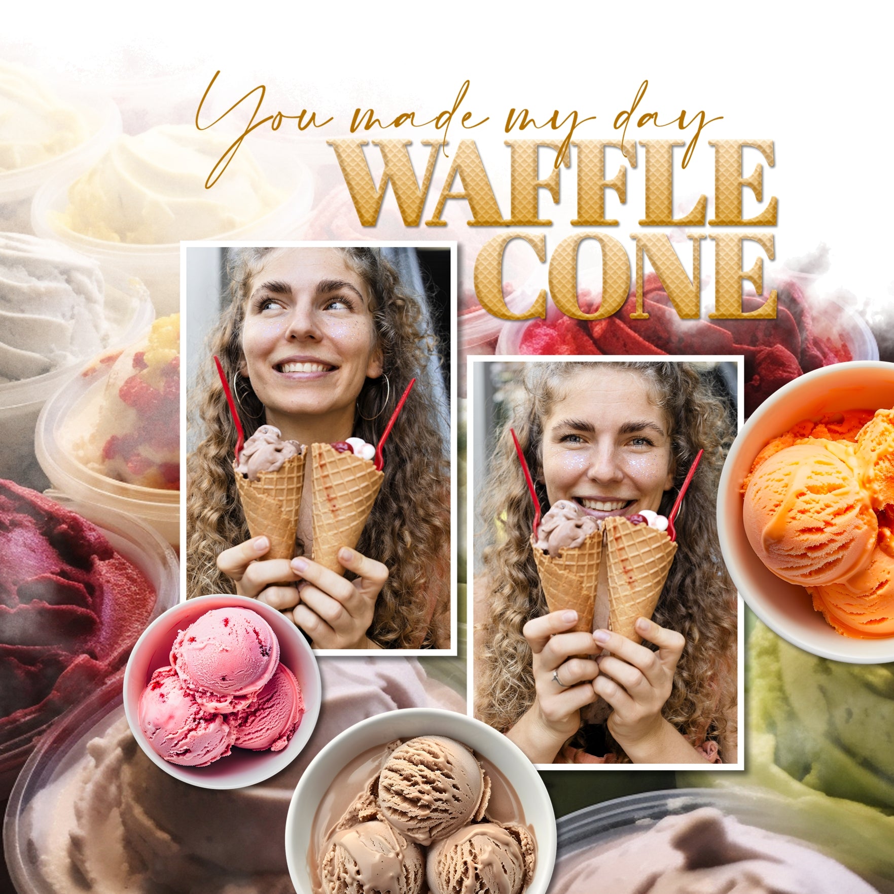 Waffle Cone Alpha Digital Scrapbook Kit