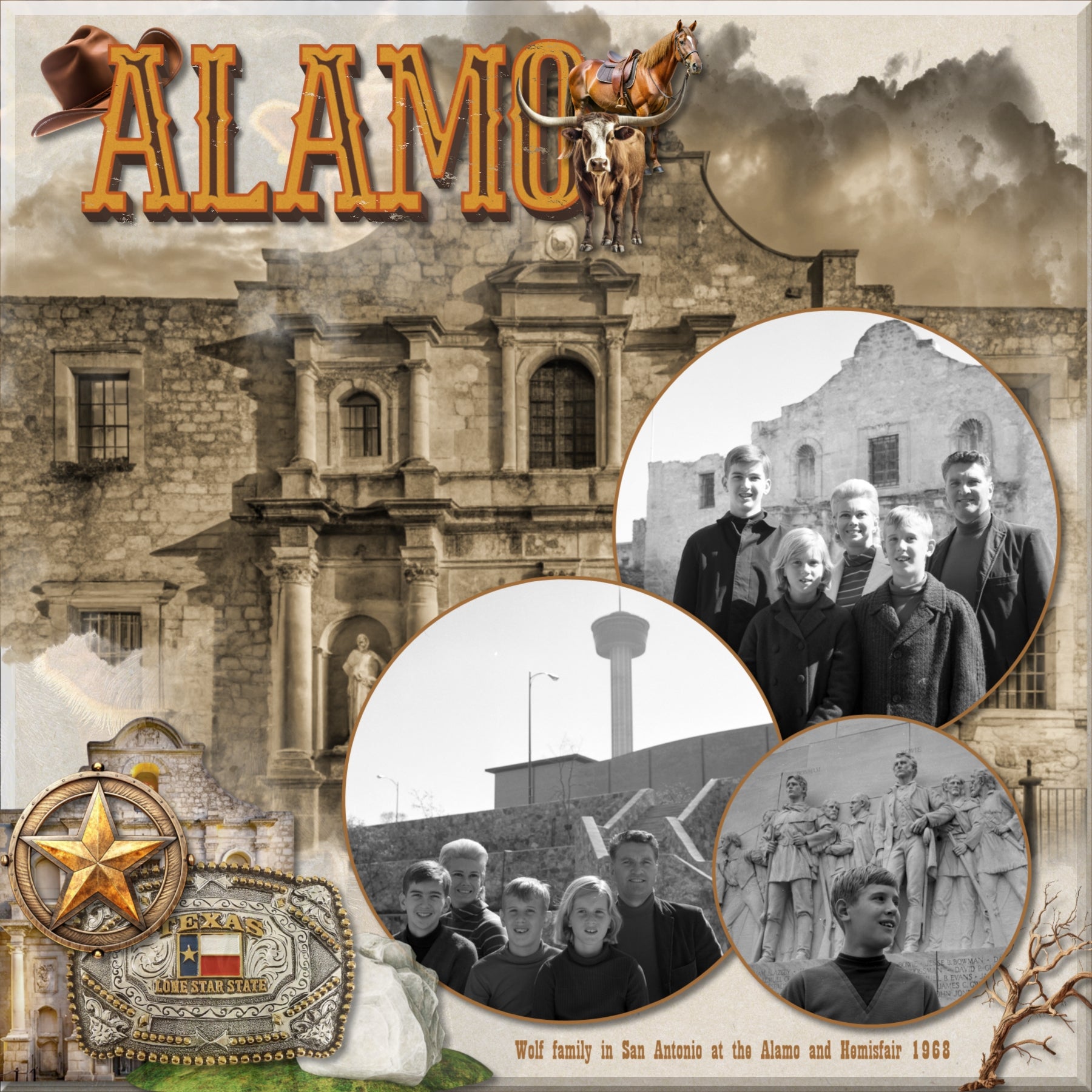 Celebrate Texas with these beautiful realistic embellishments, clusters, masked scenic overlays, engraved stamps, and western alpha set by Lucky Girl Creative digital art for digital scrapbooking. Great for travel and vacations to Texas, the Southwest, Arizona, Mexico, parts of Oklahoma and Louisiana, Houston, Dallas, Austin, San Antonio, Fort Worth, El Paso, Arlington, Amarillo, Plano, Midland, Lubbock, Galveston, and more. Embellishments include armadillo, bluebird, bird, chicken, kestrel, owl, pelican.