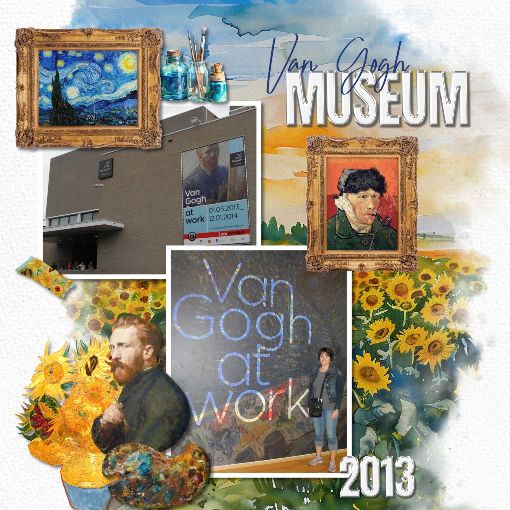 Create stylish digital scrapbooking pages of your vacation or holiday to Amsterdam, Holland, or The Netherlands with these beautiful watercolor embellishments, papers, and tulip overlays by Lucky Girl Creative digital art. Great for spring flower garden pages, too! Embellishments include bird, egret, heron, swan, cow, deep, fish, fox, Highland cow, seal, architecture, building, home, house, bag, bicycle, flag of The Netherlands, river boat, cruise, bridge, castle, beer, Dutch children, wooden shoes, tulips.