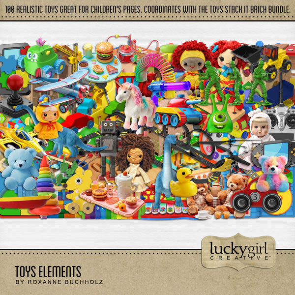 Toys Elements Digital Scrapbook Kit