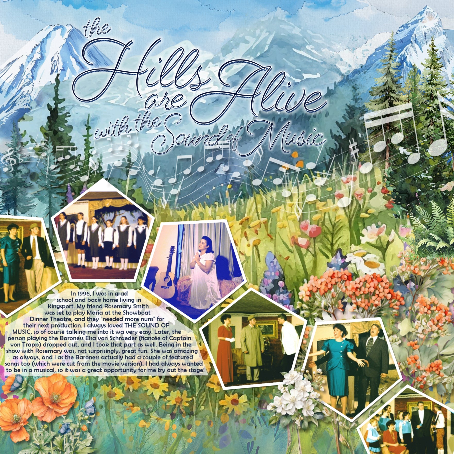Travel Scenic Watercolor Digital Scrapbook Bundle