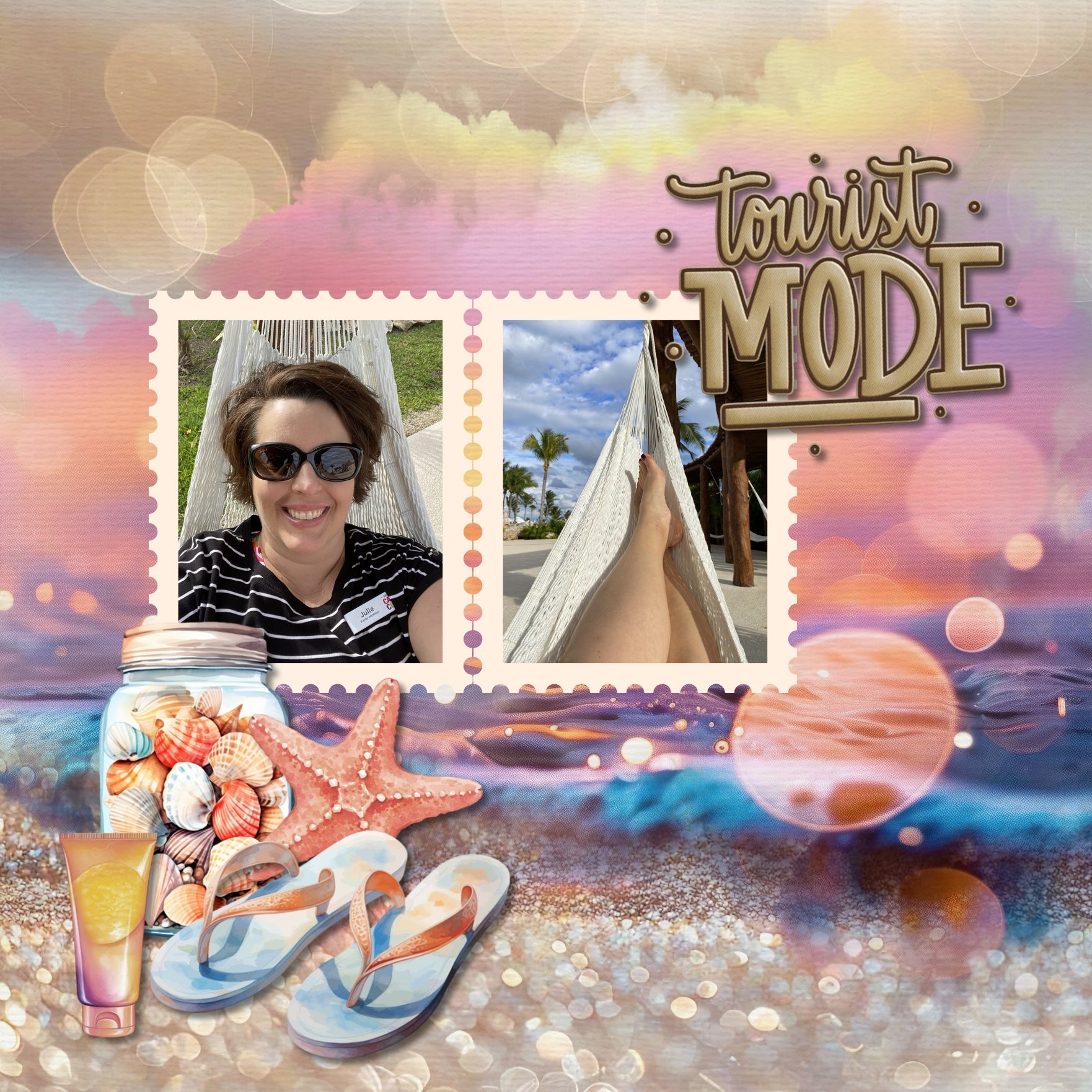 Paper Duos by Lucky Girl Creative digital art for digital scrapbooking are the perfect combination of papers! Use to create one-of-a-kind beautiful backgrounds of tropical beach bokeh and sparkle sand great for beach vacations and seaside holidays. This kit contains the Tropical Beach Bokeh Papers and the Beach Sparkle Sand Papers.