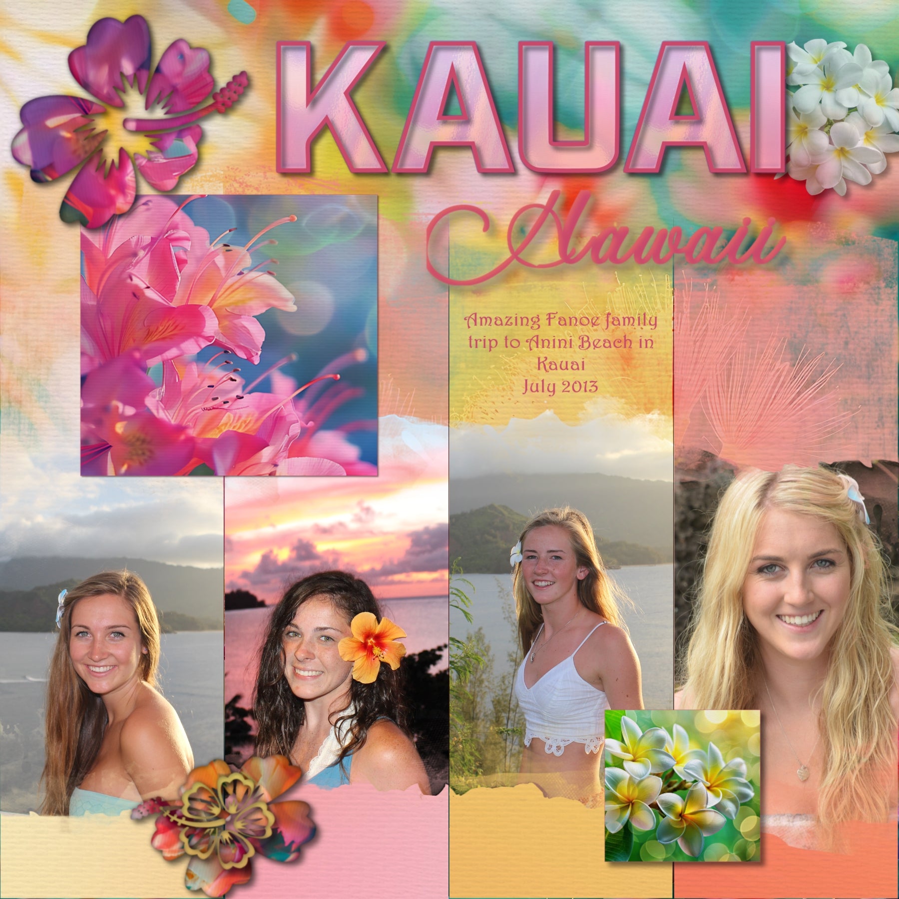 Paper Duos by Lucky Girl Creative digital art for digital scrapbooking are the perfect combination of papers! Use to create one-of-a-kind beautiful backgrounds of tropical flower bokeh and warm ombre great for beach vacations and summer holidays. This kit includes the Tropical Flower Bokeh Papers and the Tropical Warm Ombre Papers.