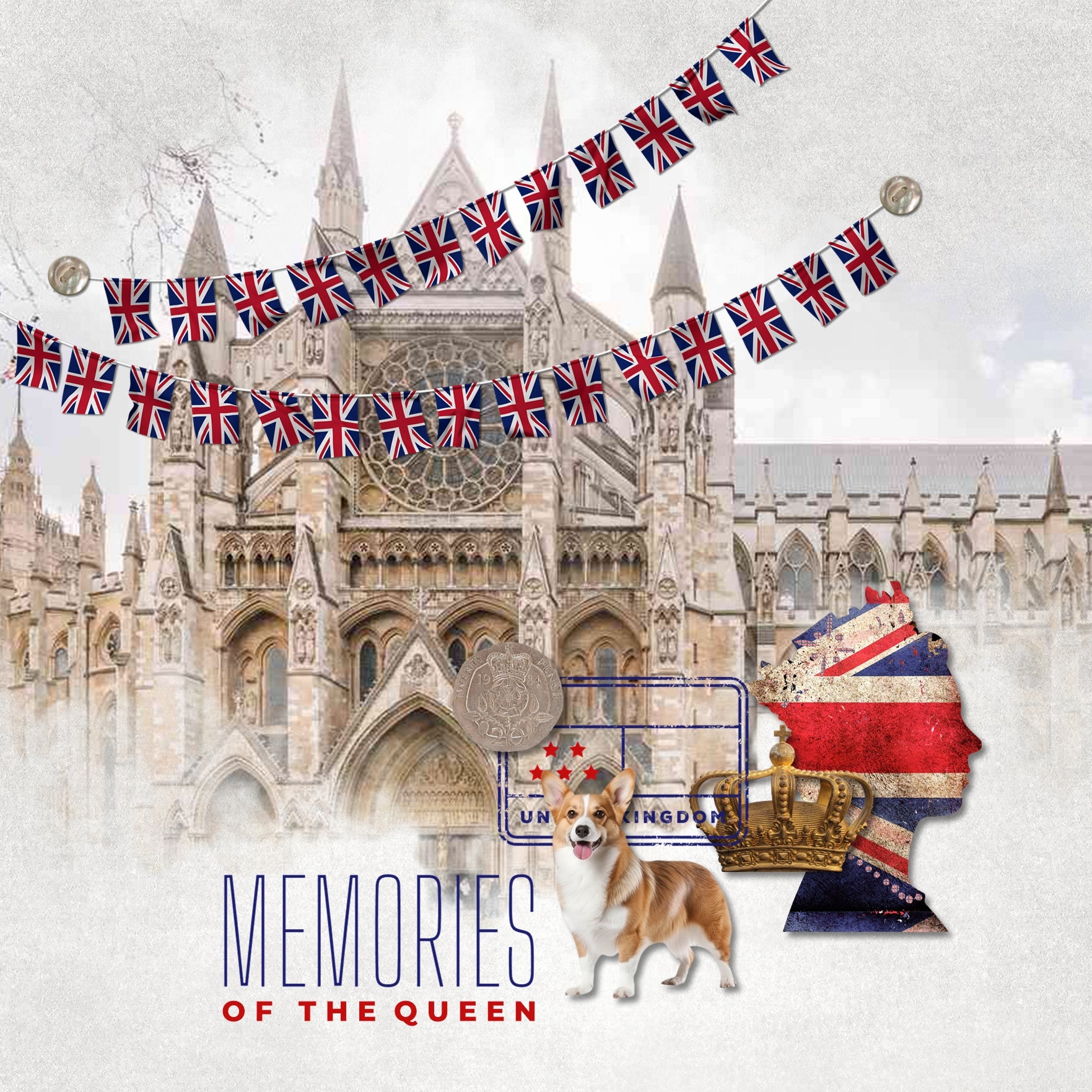 Celebrate the United Kingdom, England, Scotland, Northern Ireland, and Wales with these fun digital postmarks and stamps by Lucky Girl Creative. Great for layering on your vacation and holiday digital pages. Postmarks include Royal Mail, Wish You Were Here, Cheerio, England, God Save the King, God Save the Queen, Itinerary, London England, Museum, Northern Ireland, Royal Family, Scotland, Snapshots, The Commonwealth, The Pub, Travel, United Kingdom, and Wales.