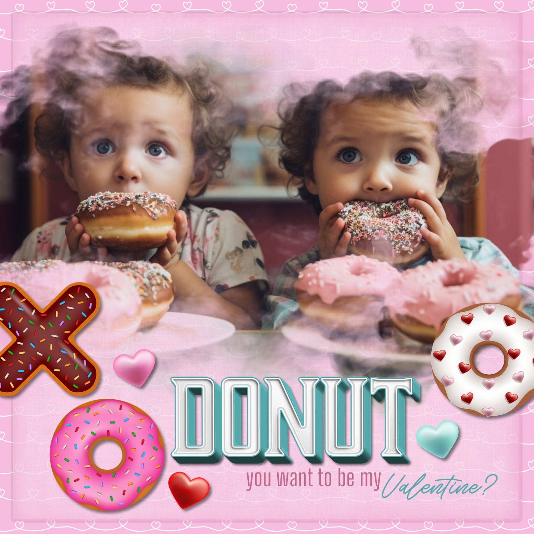 Add these sweet embellishments, patterned papers, clusters, and 2 alpha sets by Lucky Girl Creative digital art to all your holiday digital scrapbooking pages! In hues of pink, teal, and white, these sweet elements will add so much fun to all your Valentine's Day projects including greeting cards and holiday decor. Embellishments include cake pop, cake, candy cane, heart, candy corn, cookie, cupcake, donut, doughnut, peppermint, ribbon, candy, hard candy, sucker, lollipop, chocolate dipped strawberry.