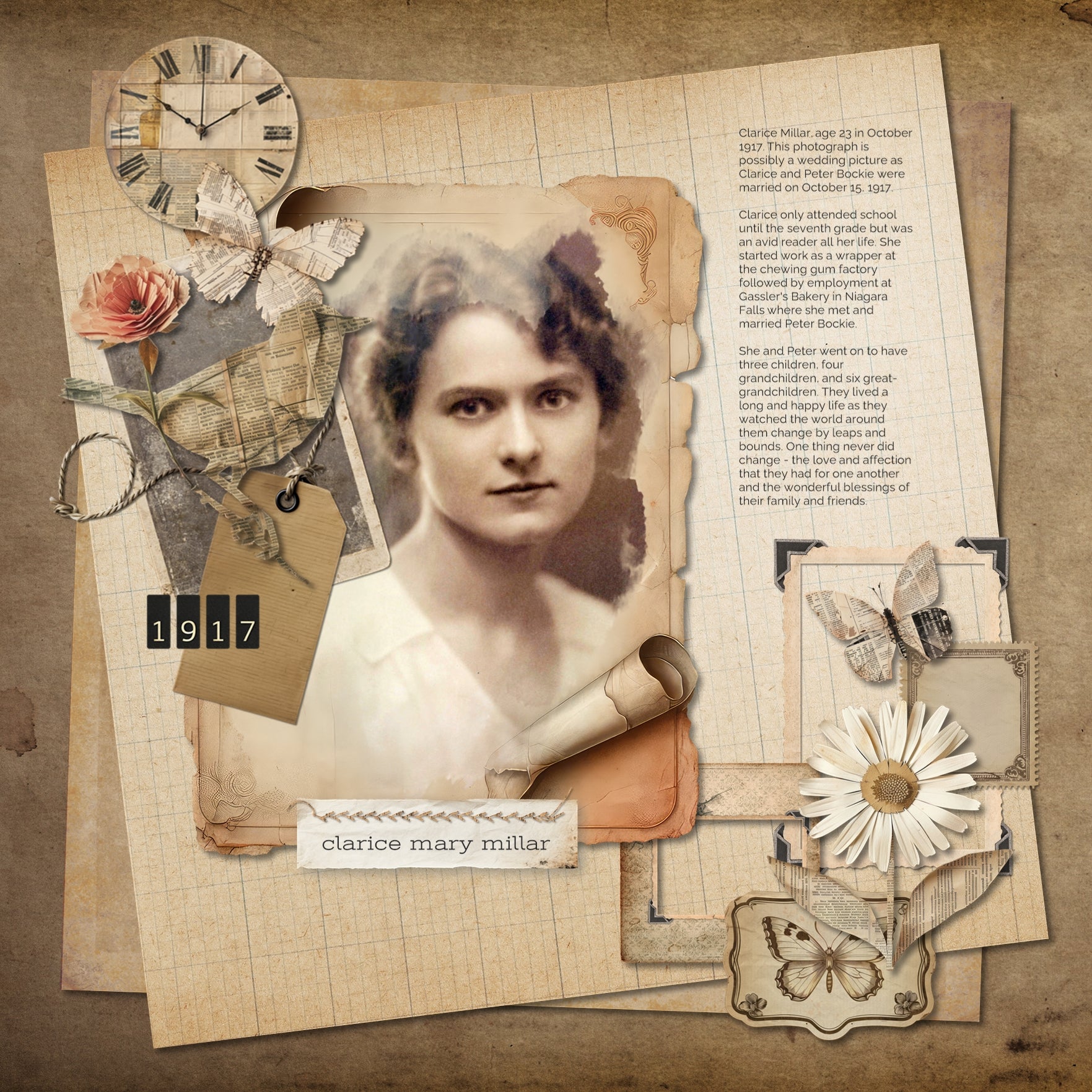 Filled with vintage embellishments and papers, this digital scrapbooking bundle by Lucky Girl Creative digital art is great for adding journaling spots and telling your story, whether it is a personal project or a heritage and genealogy album. From weathered and tattered books, stickers, stamps, frames, and documents to lined and wrinkled paper with chipboard finishes, these digital scrapbooking elements and papers will add warmth to all your pages.