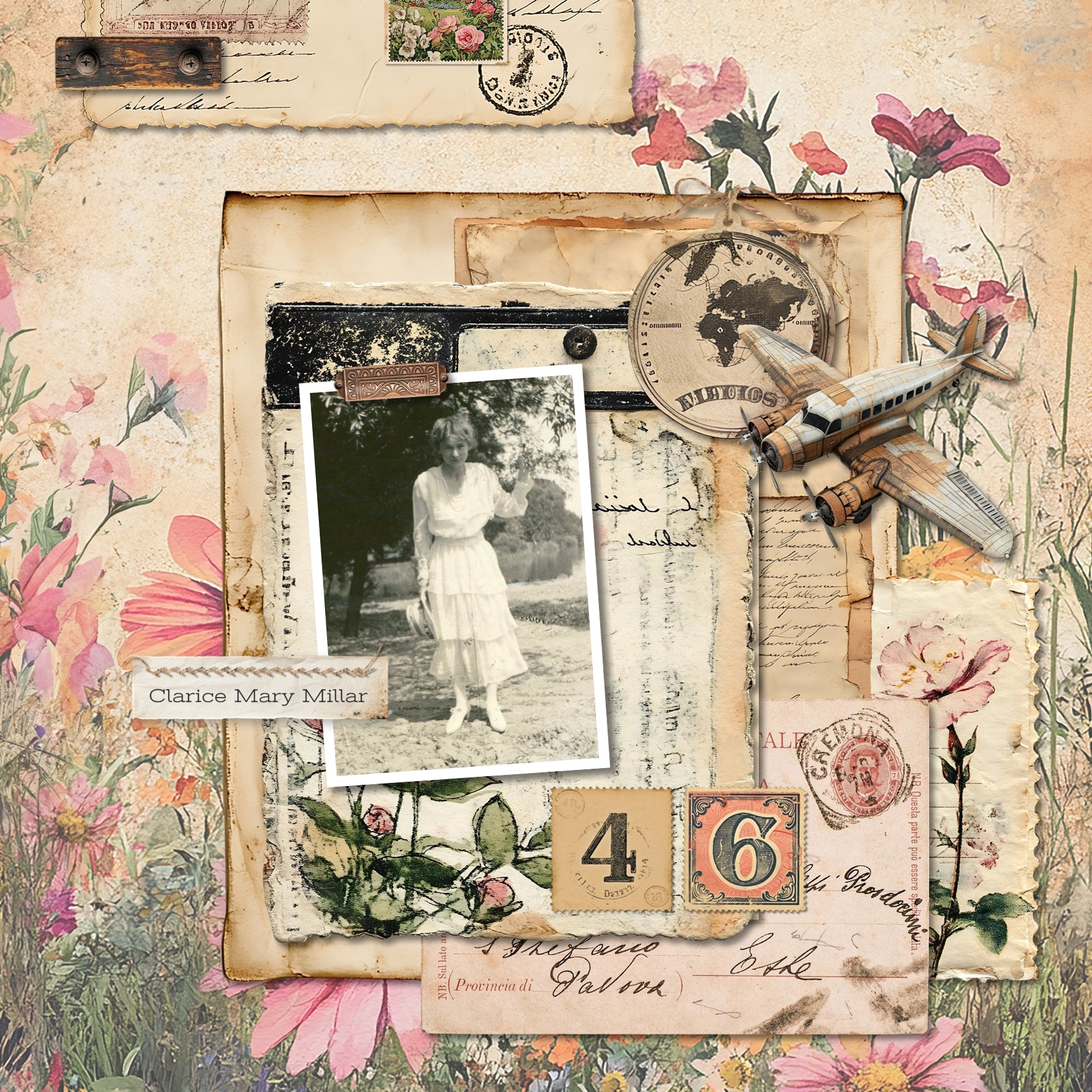 Accent your vintage, family history, and genealogy pages with these beautiful botanical floral and parchment background papers by Lucky Girl Creative digital art. Images include flowers, wildflowers, floral, and antique weathered, distressed, and wrinkled parchment papers.