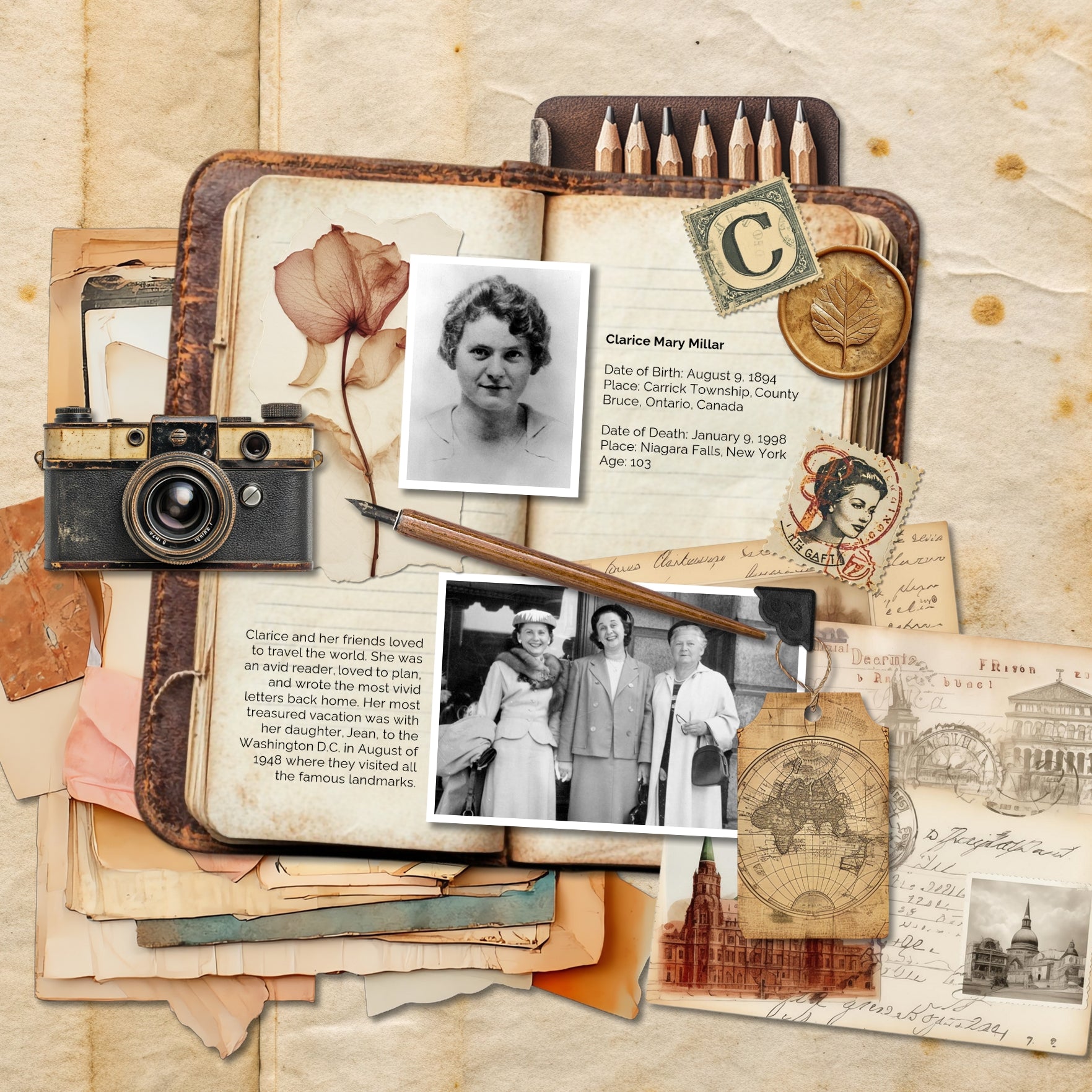 Accent your vintage, family history, and genealogy pages with these beautiful botanical floral and parchment background papers by Lucky Girl Creative digital art. Images include flowers, wildflowers, floral, and antique weathered, distressed, and wrinkled parchment papers.
