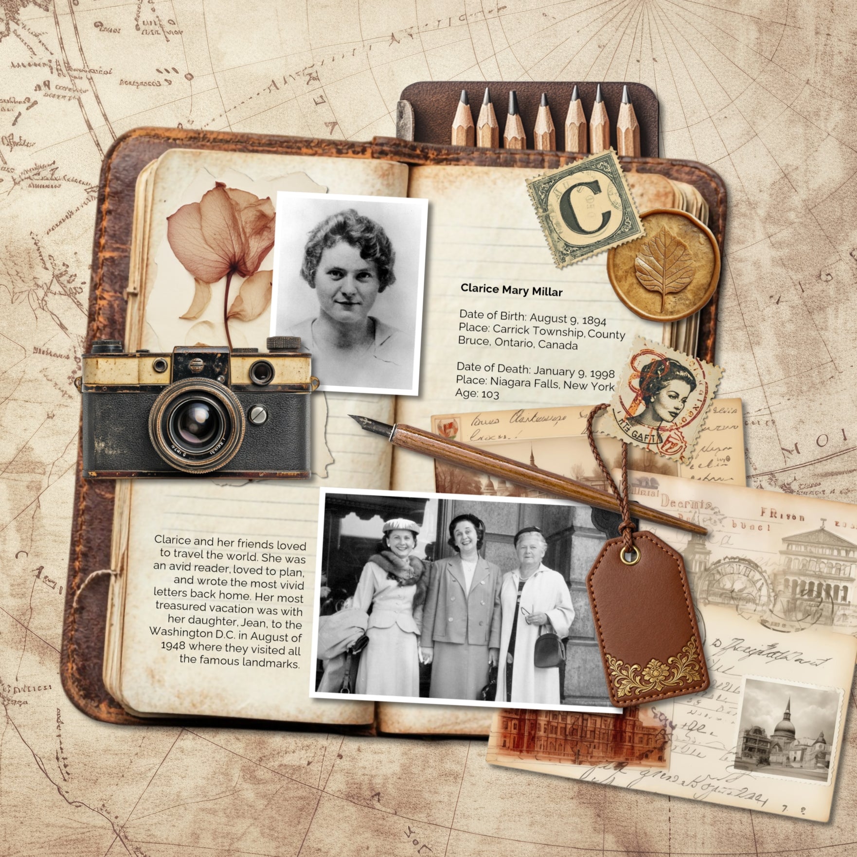 Paper Duos by Lucky Girl Creative digital art are the perfect combination of papers! Use to create one-of-a-kind beautiful backgrounds with distressed walls and ancient maps. These papers will add that touch of interest and authenticity to all your pages including family history, genealogy, and travel. This kit contains the Vintage Maps Papers and the Vintage Wall Papers.