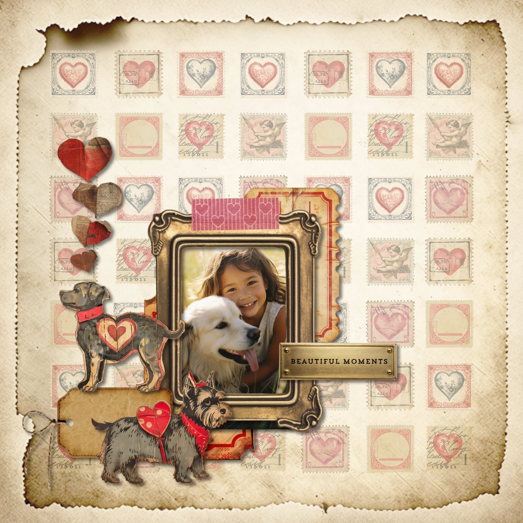 Accent your vintage family history and genealogy pages with these beautiful metal labels and tags by Lucky Girl Creative digital art for digital scrapbooking that will add that special touch to your page titles, journaling, and heritage family photos. This kit includes the Vintage Metal Labels and Vintage Metals Tags.