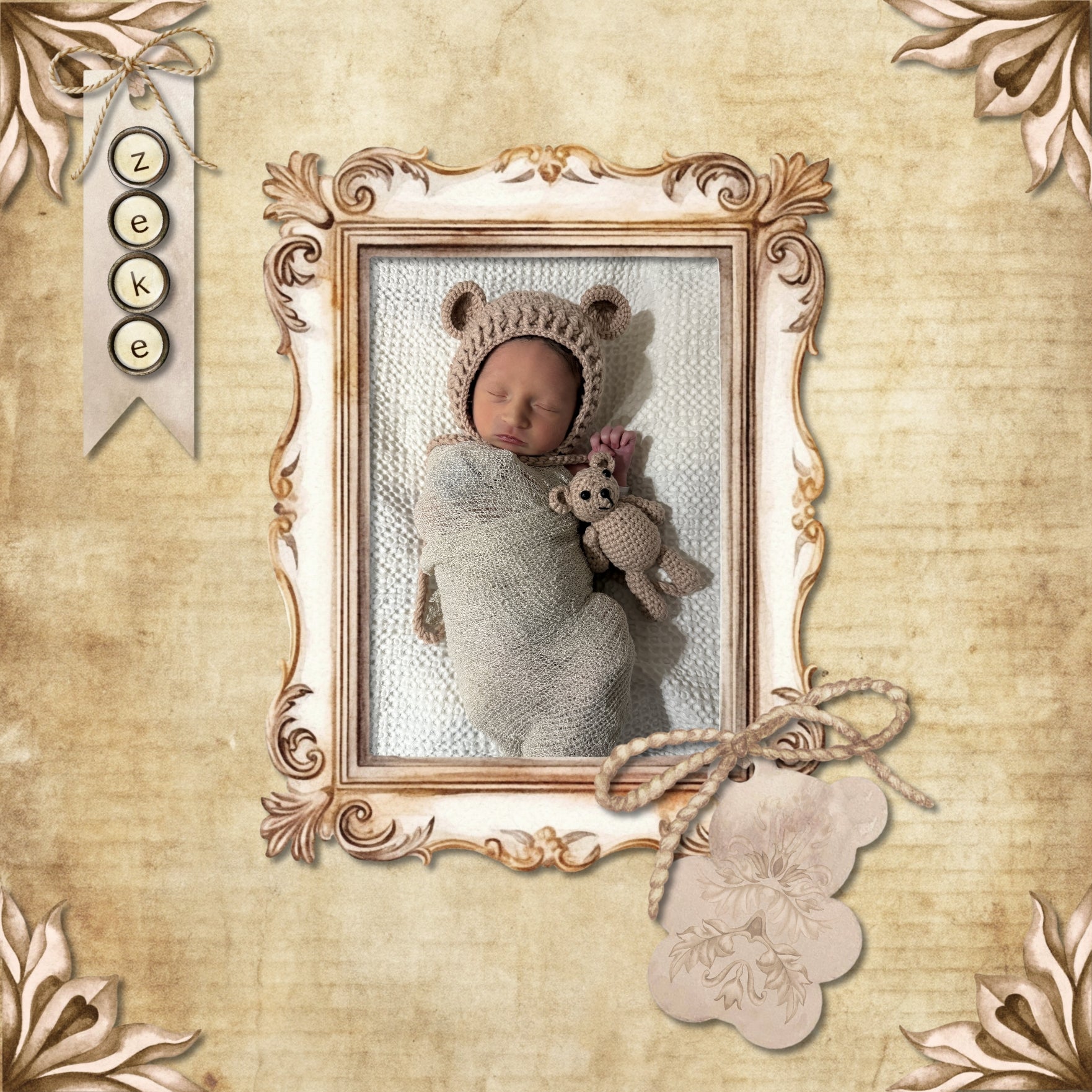 These digital scrapbooking antique watercolor kraft paper tags and labels by Lucky Girl Creative digital art are great for accenting family history, heritage, travel, genealogy, and everyday pages, too! This kit is included in the Vintage Watercolor Add-On Bundle.