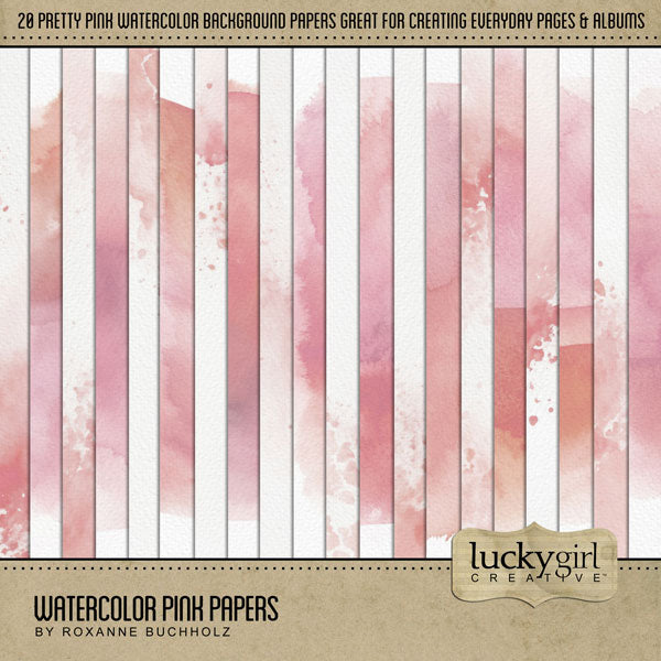 Add these beautiful watercolor background papers by Lucky Girl Creative digital art to all your digital scrapbooking pages and mix-and-match them on various projects throughout the year! Great for any occasion and theme! This kit is included in the Asia Watercolor Bundle 1.