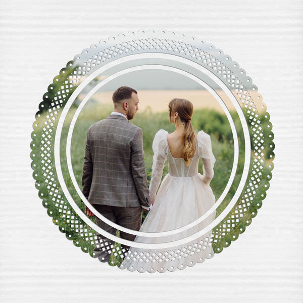 With 4 unique designs by Lucky Girl Creative digital art, these decorative round photo masks for digital scrapbooking are supplied as both standard and inverse embellishment overlays for maximum flexibility. These circle masks are perfect for highlighting any special occasion or theme, especially wedding, baby, and vintage heritage. Fill with color, paper, or your favorite photo to create a one-of-a-kind image.