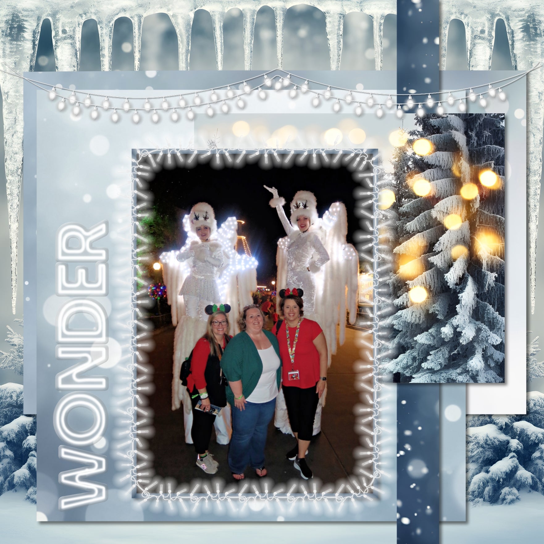 Sparkle and shine this holiday season with beautiful white Christmas light embellishments, scenic winter and bokeh papers, frames, and glowing white alpha set by Lucky Girl Creative digital art for digital scrapbooking. Great for winter sports, nature hikes, Christmas, the holidays, cabin vacations, and more.