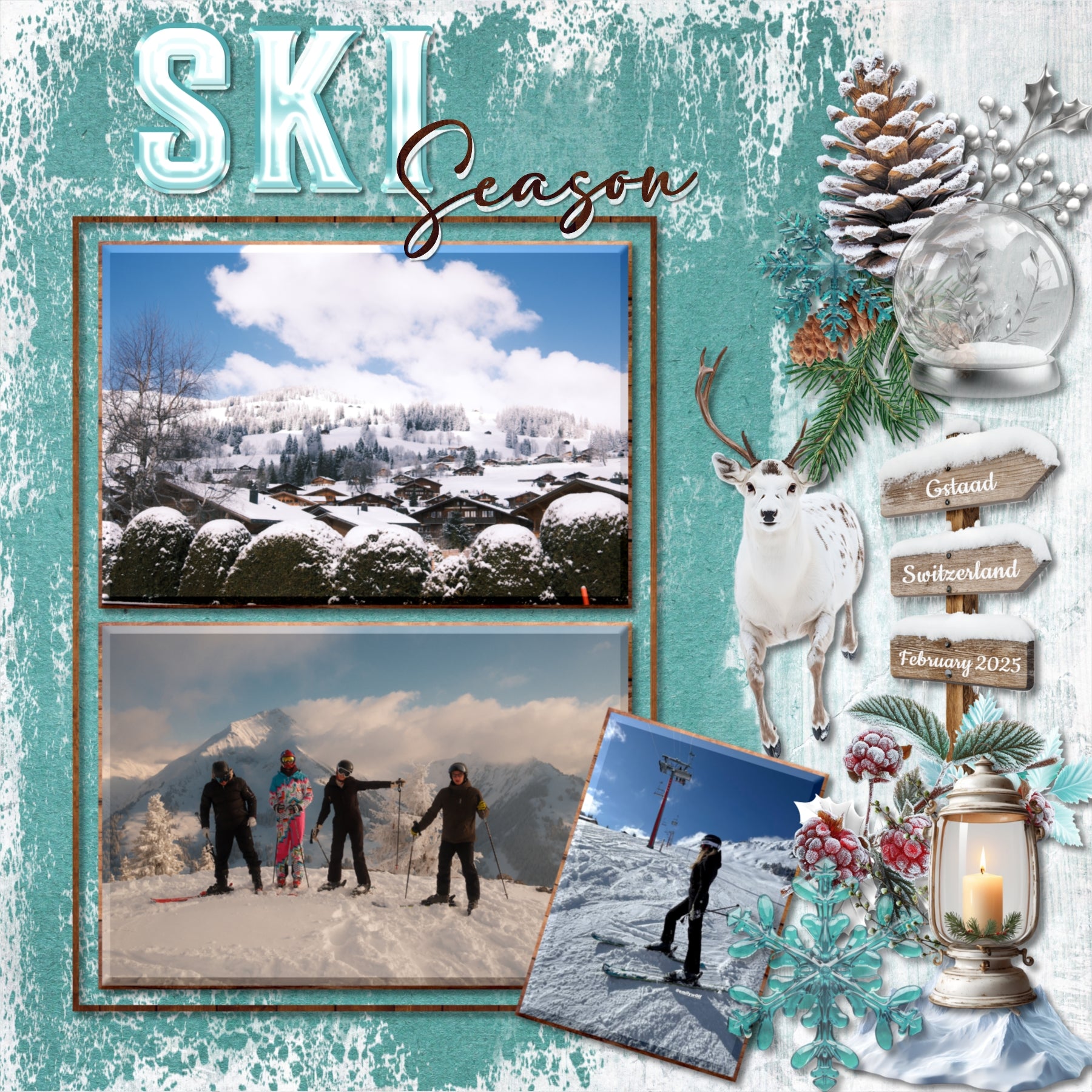 Woodland Winter Add-on Elements Digital Scrapbook Kit