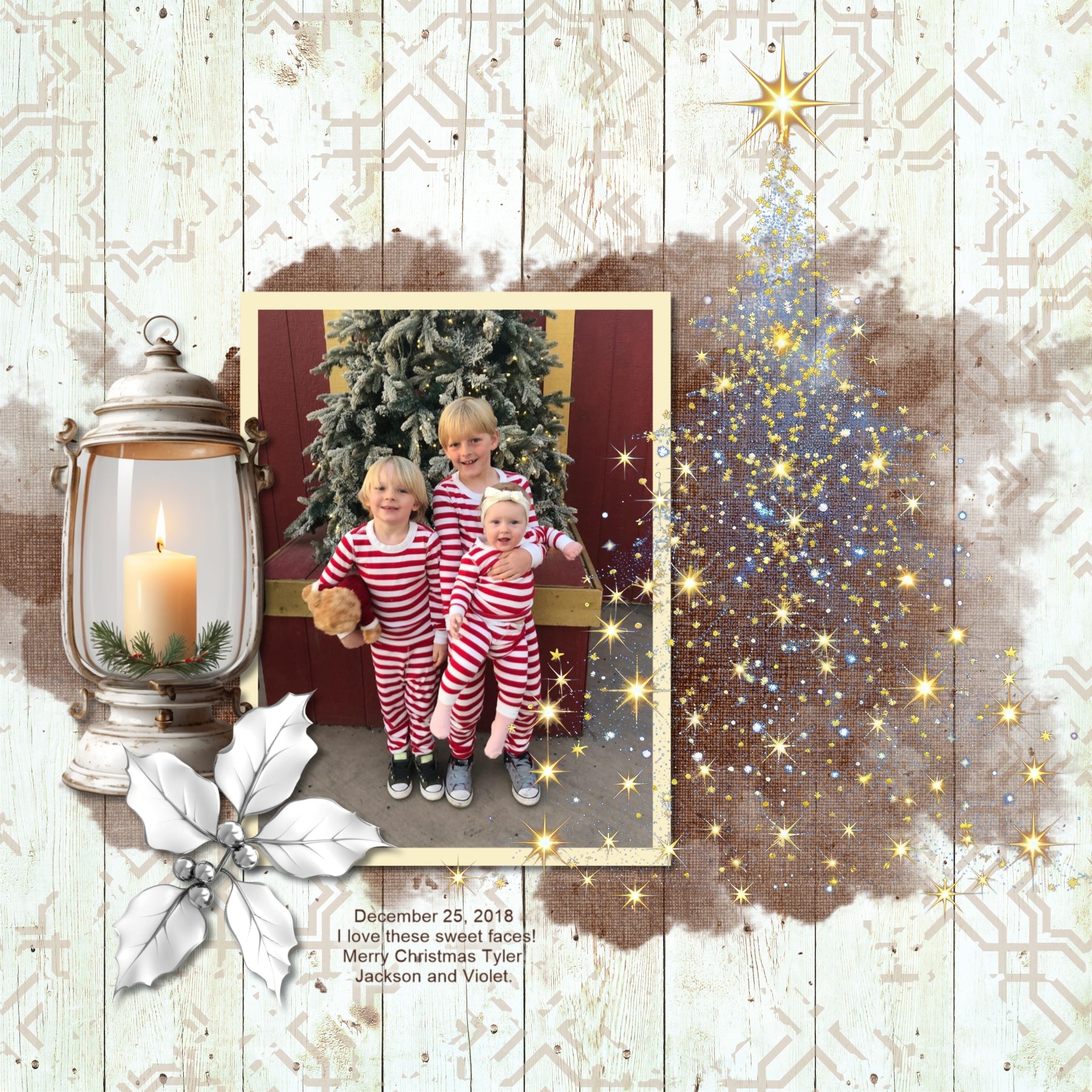 Woodland Winter Add-on Elements Digital Scrapbook Kit