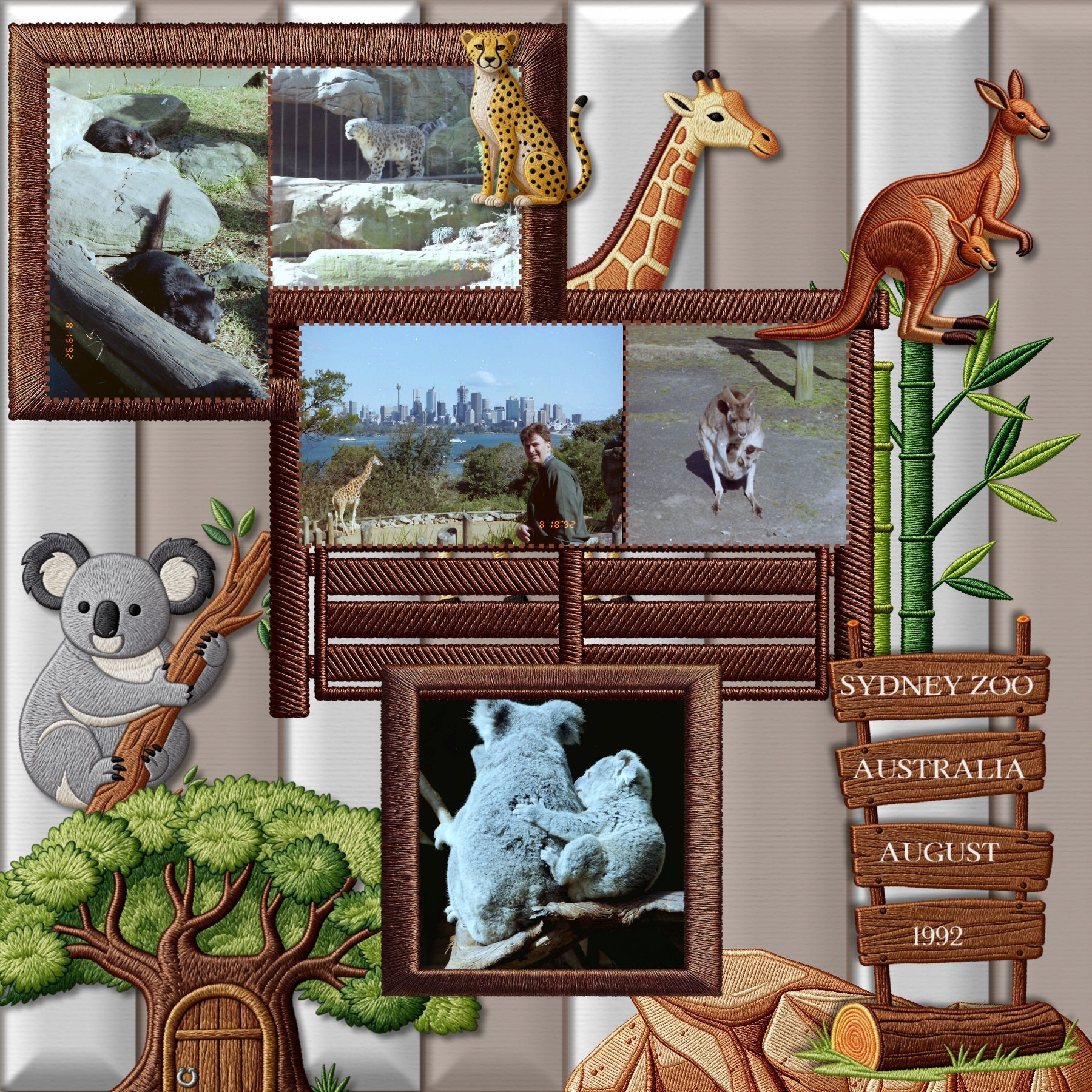 Zoo Patches Digital Scrapbook Kit
