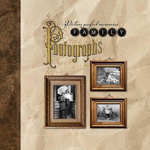 The Vintage Memories Papers 2 Digital Scrapbook Kit includes antique-inspired digital art papers which are the perfect way to accent your vintage family history and genealogy projects. Rich in their color palette and subtle in their damask pattern, these papers would look great on everyday projects too. Look to the Vintage Memories digital art collection for all coordinating kits.