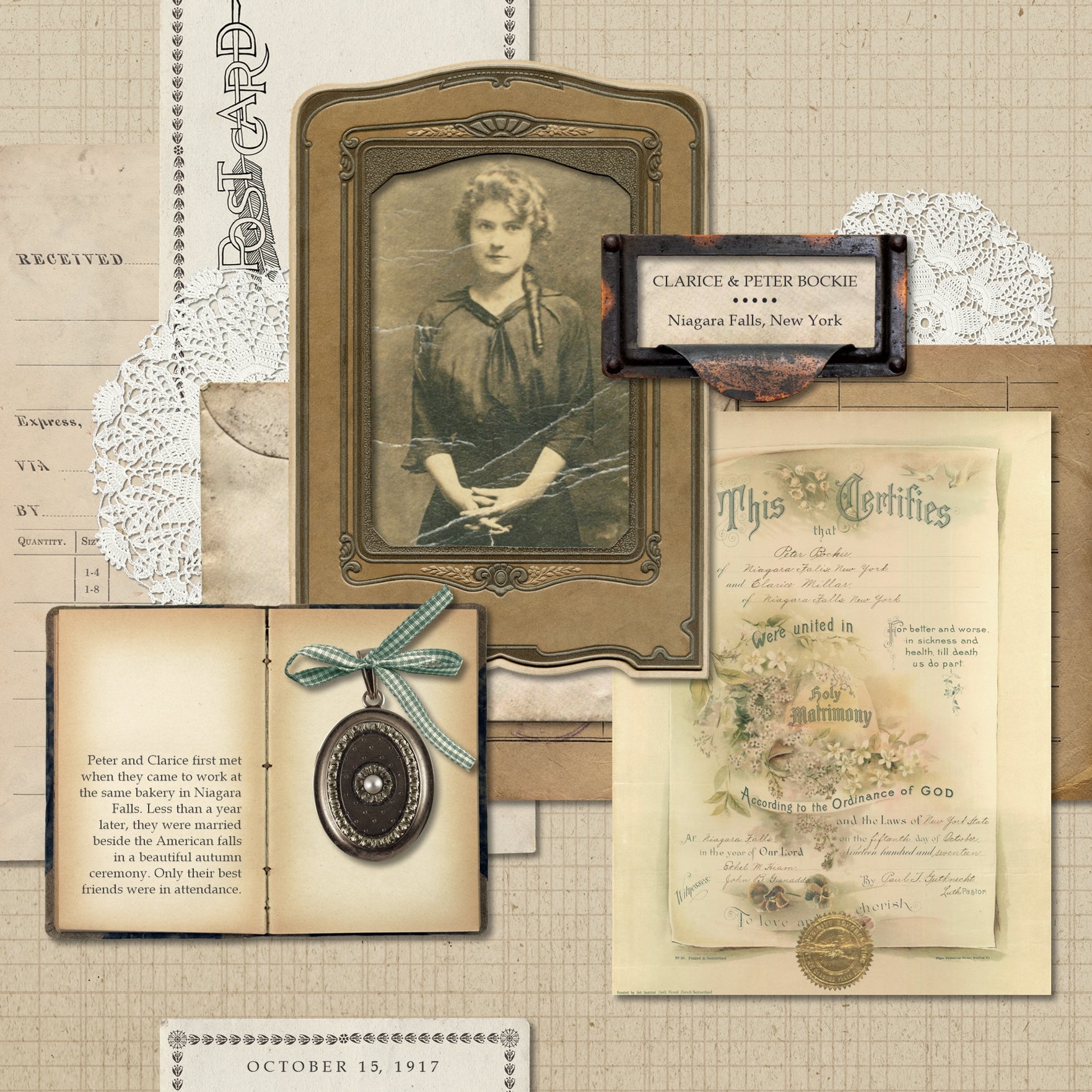 Filled with vintage digital art elements, frames, and labels, this Basic Vintage Add-On Digital Scrapbook Kit by Lucky Girl Creative, contains everything you’ll need for your family history project. With a neutral color palette, this kit is perfect to help you get started on your family genealogy scrapbook projects. Great for layering objects to create that authentic vintage look.