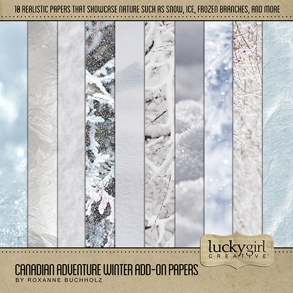 Winter Add Canadian Adventure Winter Add-On Digital Scrapbook Kit – Lucky Girl ...