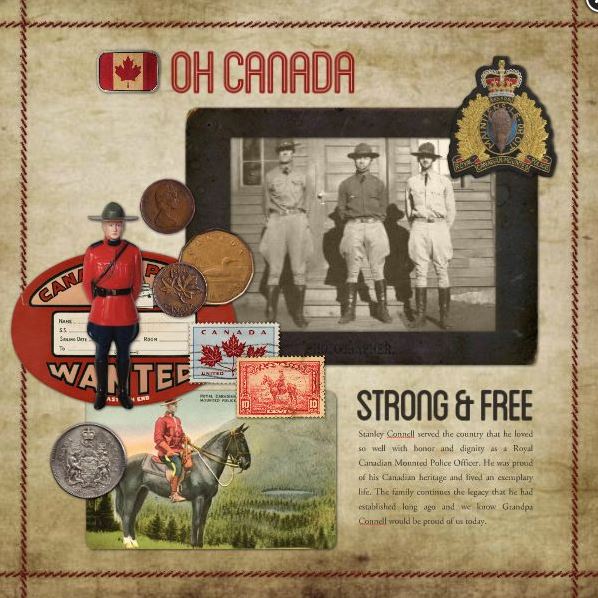 If your family background is Canadian, then check out Vintage Canadiana 1 Digital Scrapbook Kit. Full of WWII era elements, this is the digital art collection you’ll turn to again and again for your Canadian family history and genealogy research. Vintage elements are mixed with modern day word art and pair perfectly with the Vintage Canadiana 2 Digital Scrapbook Kit. These collections are perfect for family keepsake albums, tributes to military veterans, and those that value Canada.
