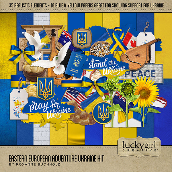 Eastern European Adventure Ukraine Elements Digital Scrapbook Kit ...