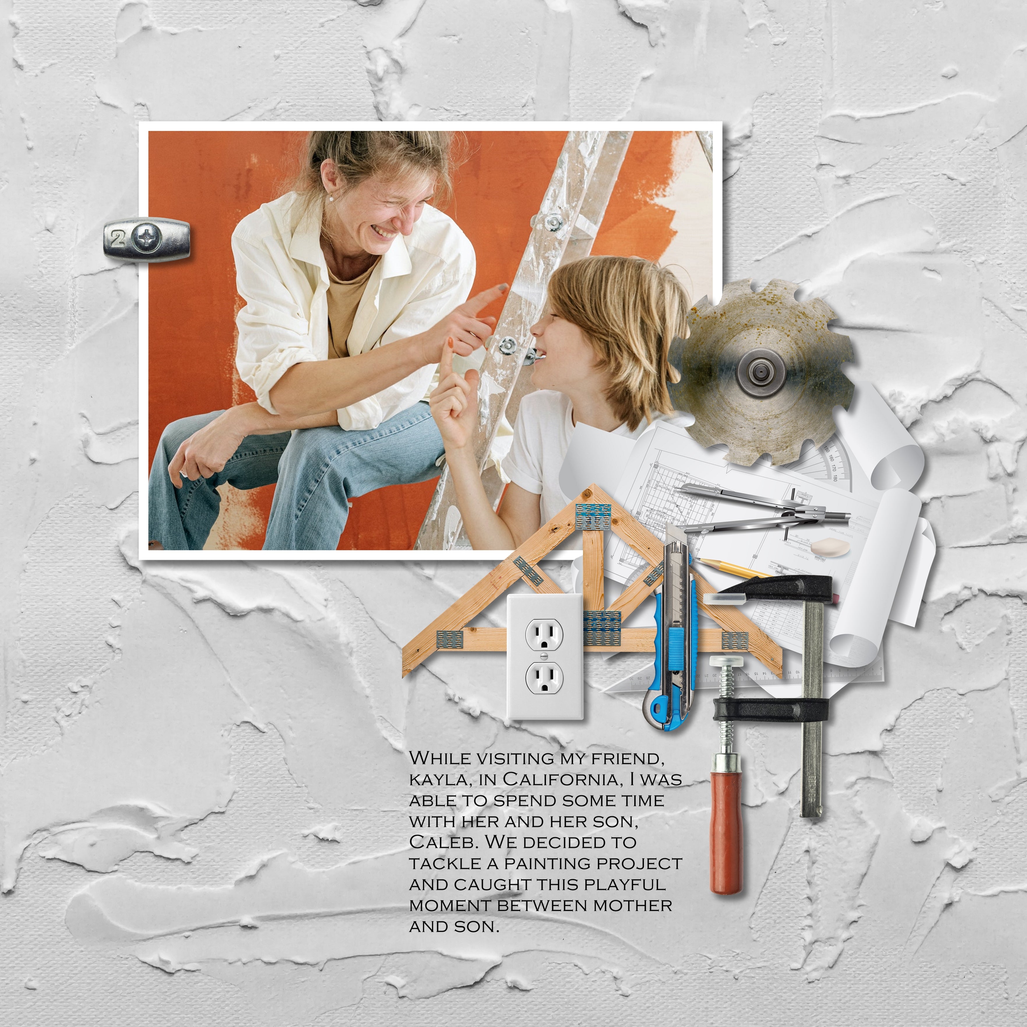 Get ready for some home improvement and remodeling with this Home Renovation kit featuring realistic digital art embellishments and versatile papers. Perfect for documenting building a new home, renovations around your house, house painting, interior decorating, handyman work, architects, interior designers, plumbers, electricians, draftsmen, construction, builder, and more. 