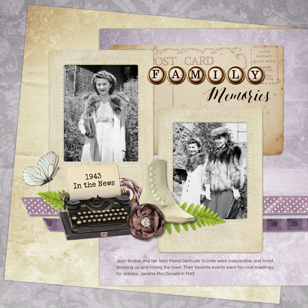 This small but valuable vintage Portraits Frame Clusters 1 Digital Scrapbook Kit is perfect to get you started on your life stories, family genealogy, genealogy, and any project with a historical style or subject matter. While the elements have a decidedly antique look from the 1920's - 1940's, the digital art elements will be at home on any project featuring family.