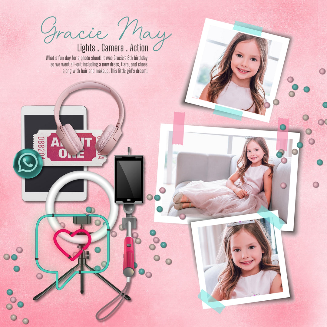 Tweens & Teens Elements 2 Digital Scrapbook Kit Lucky Girl Creative