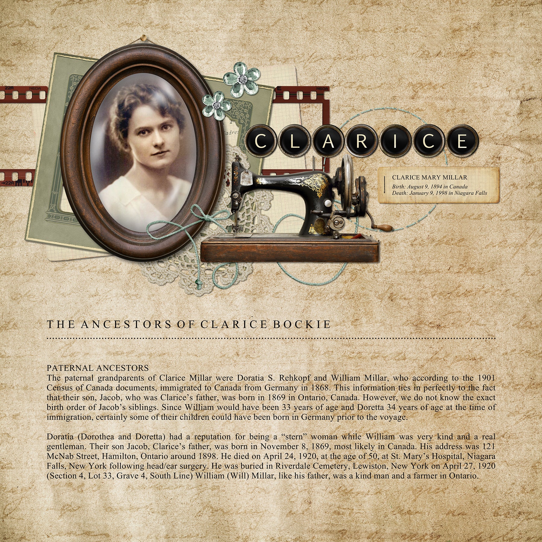 The Vintage Memories Digital Scrapbook Bundle 1 includes vintage digital art stamps, word art phrases, and two typewriter key alpha sets which are the perfect way to accent your vintage family history and genealogy projects. Neutral in its color palette, these pieces will add depth and warmth to your project. 