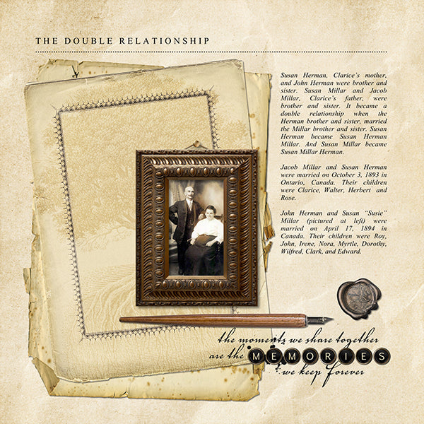 The Vintage Memories Word Art Digital Scrapbook Kit includes pieces of digital word art are the perfect way to accent your vintage family history and genealogy projects. To create your own typewriter key word art and phrases, look to add Vintage Memories Alpha 1 and Alpha 2 to your art collection. 