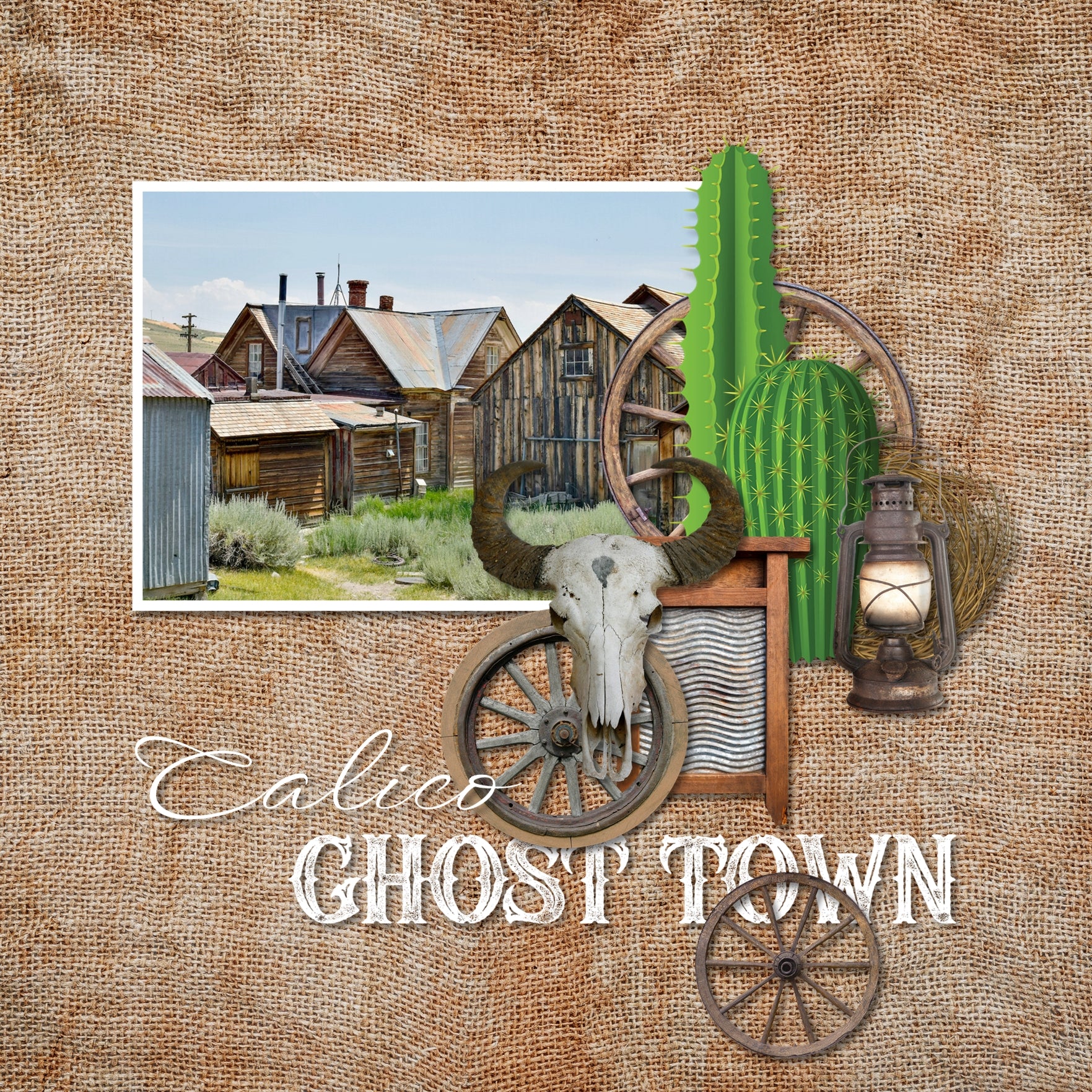 The Wild West Town Digital Scrapbook Bundle features authentic western and desert digital art embellishments, papers, clusters, and an alpha set. Easy to use for western-inspired digital scrapbook pages including travels to the Southwest (Arizona, Colorado, Utah, Nevada, New Mexico), cowboy and cowgirl dances and hoedowns, rodeo and ranch events, ghost towns, vacations to the desert, Mexico, and so much more!