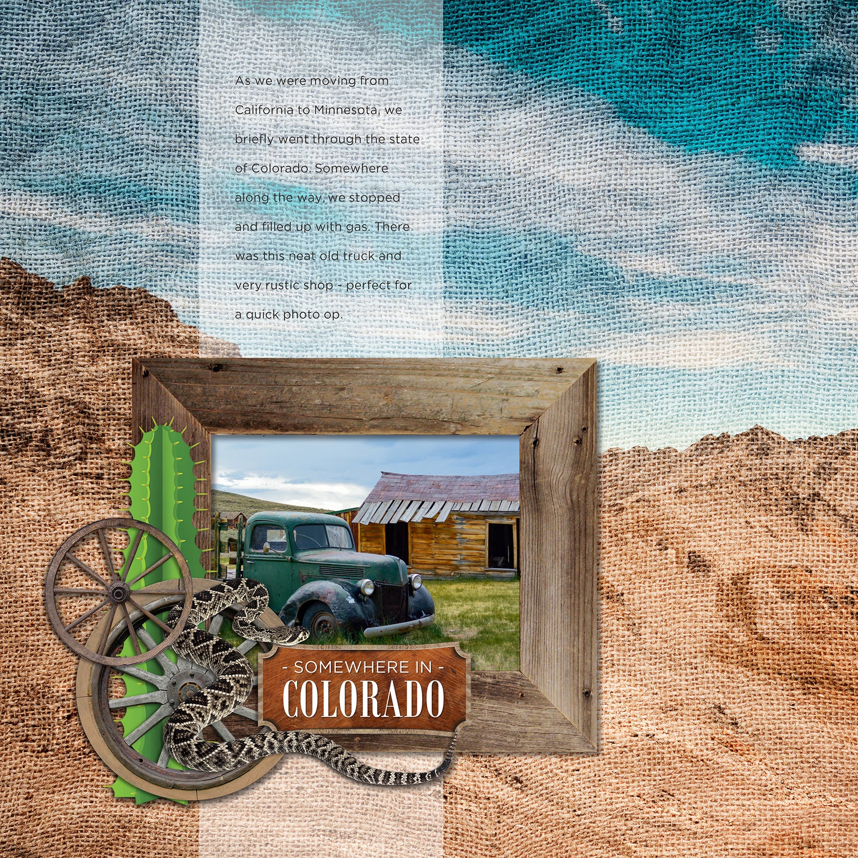 The Wild West Town Clusters Digital Scrapbook Kit features authentic frames with cluster western and desert digital art accents. Easy to use for western-inspired digital scrapbook pages including travels to the Southwest (Arizona, Colorado, Utah, Nevada, New Mexico), cowboy and cowgirl dances and hoedowns, rodeo and ranch events, ghost towns, vacations to the desert, Mexico, and so much more!