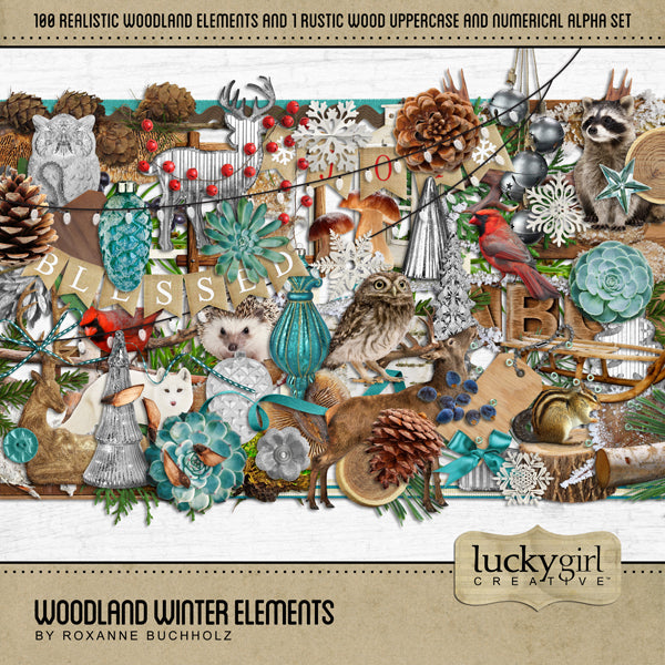 Woodland Winter Digital Scrapbook Bundle