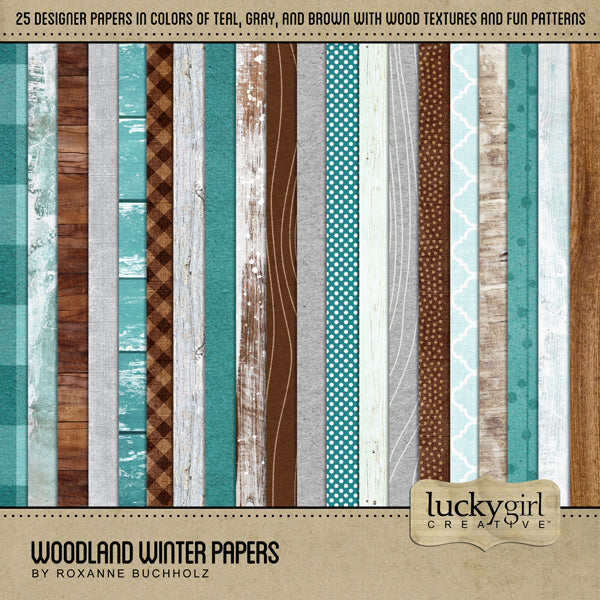 Woodland Winter Digital Scrapbook Bundle